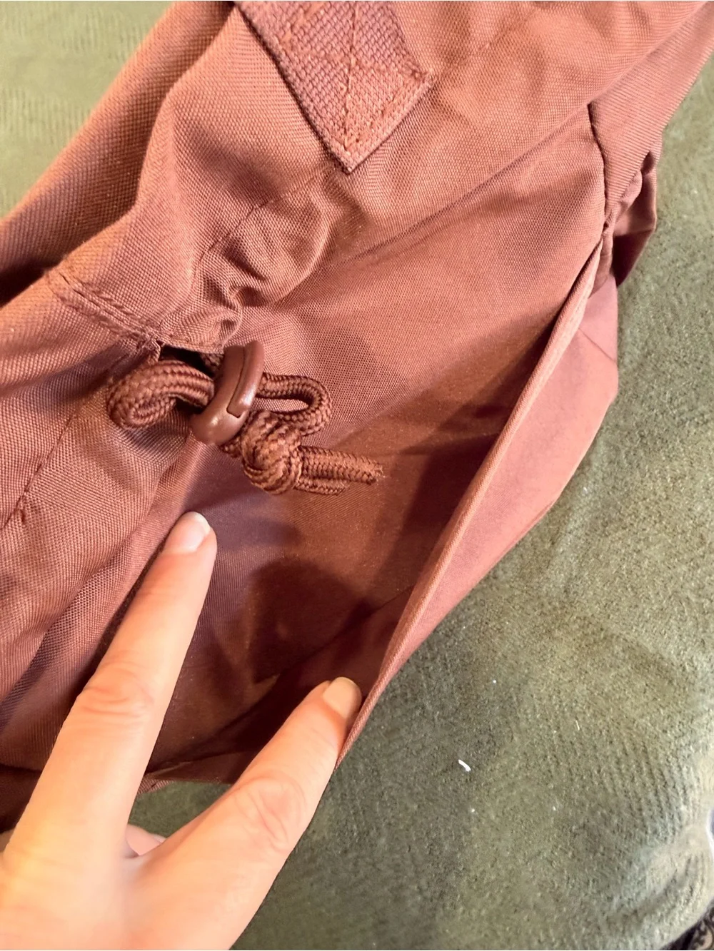 NWT Drawstring Lunch Tote Bag - Dusty Rose - Picture 7 of 8